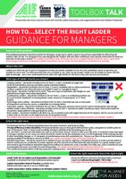 Managers Guidance - AIF Toolbox Talk HBF - How to Select the Right Ladder