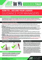 Managers Guidance - AIF Toolbox Talk HBF - How to Secure Your Ladder