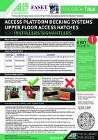 Access Platform Decking Systems Upper Floor Access Hatches -  Guidance for Installers/ Dismantlers