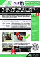Access Platform Decking Systems Upper Floor Access Hatches – Guidance for Site Mangers