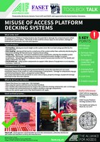 Misuse of Access Platform Decking Systems