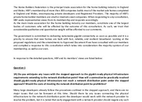 HBF consultation response - Delivering gigabit-capable connections