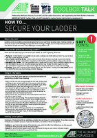 AIF Toolbox Talk - How to secure your ladder