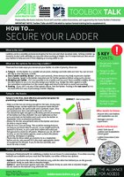 AIF Toolbox Talk - How to secure your ladder