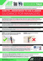 Managers Guidance - How to know when to use a ladder