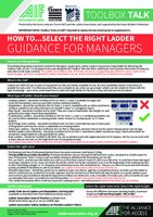 Managers Guidance - How to select the right ladder