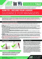 Managers Guidance - How to secure your ladder