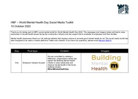 World Mental Health Day Social Media Toolkit