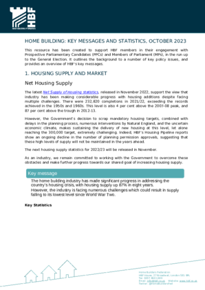 HBF Key Messages October 2023