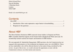 Independent commission on Water Sector - HBF Consultation Response - Apr 2025 - FINAL