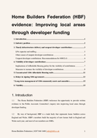 HBF evidence: Public Accounts Committee inquiry into improving local areas through developer funding