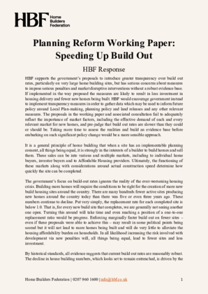 HBF response - Build Out Rates Working Paper - July 2025