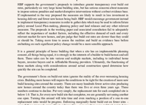 HBF response - Build Out Rates Working Paper - July 2025