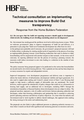 HBF response - Build Out Technical Consultation- July 2025