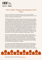 LDP position Wales 2025