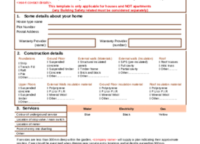 Homeowner Health and Safety file template