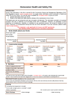 Homeowner Health and Safety file template