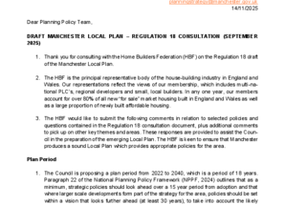 HBF Manchester Reg 18 Representations - November 2025