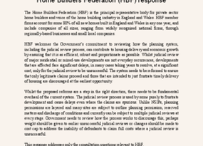 HBF Response to Judicial Review Reforms Beyond Nationally Significant Infrastructure