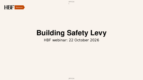 Building Safety Webinar - October 2026