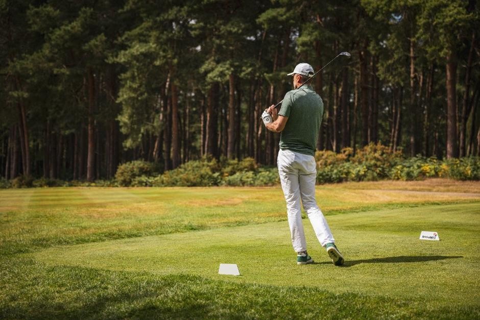 man playing golf