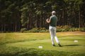man playing golf