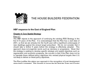 HBF Response East of England Plan