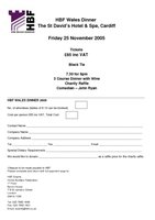 Booking Form 2005