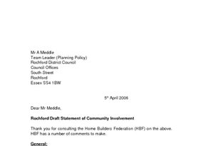 Rochford Draft Statement of Community Involvement - April 2006