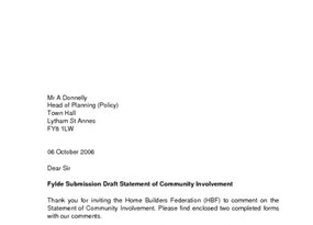 Fylde SCI Letter