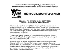 FINAL HBF Response Towards Mayors Housing Strategy February 2007