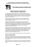 FINAL HBF Response Towards Mayors Housing Strategy February 2007