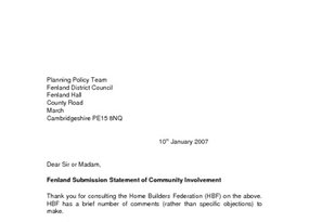 Fenland Submission Statement of Community Involvement - January 2007