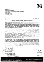 TBH SPA HBF Letter to DCLG 26 Feb 2007