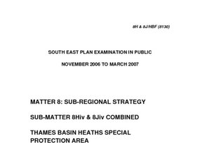 SE Plan EIP Matter 8Hiv and 8Jiv Supplementary March 2007