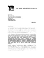 HBF Barker II Response to the Barker review of land use plannning