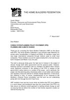 HBF Response to the Consultation Draft PPS Planning and Climate Change