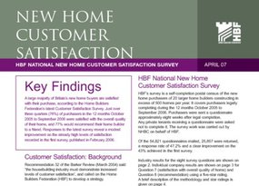 HBF Customer Satisfaction Survey Results 2April07FINAL