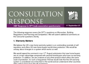 HBF RESPONSE TO OFT QUESTIONNAIRE