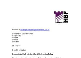 Derwentside Draft Interim Affordable Housing Policy June 2007