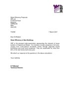 HBF response to Water conservation consultation - Final version - 7 March 2007 with letter 01
