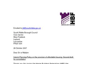 South Ribble Interim Affordable Housing Second Draft October 2007