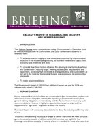 HBF Briefings - Callcutt Review of Housebuilding Delivery -22 November 2007