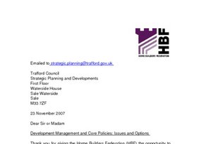 Trafford Development Management and Core Policies Issues and Options November 2007