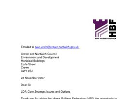 Crewe and Nantwich Core Strategy Issues and Options November 2007