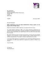 HBF Response - APPG Inquiry the Future of the UK Water industry - 25 January