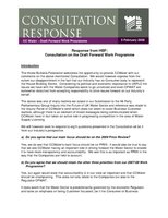 HBF Response - CCWater - the draft forward work programme - 5 February 2008