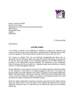 HBF Briefings - Letter from Stewart Baseley to C Flint - Lifetime Homes - 27 Feb