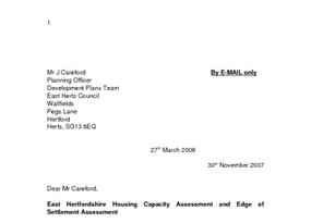 East Herts Housing Capacity   Edge of Settlement Assessments - March 2008