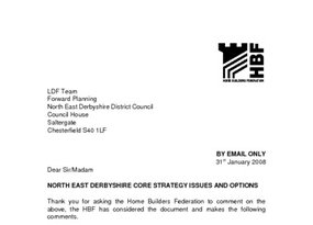 North East Derbyshire Issues and Options 31 01 08